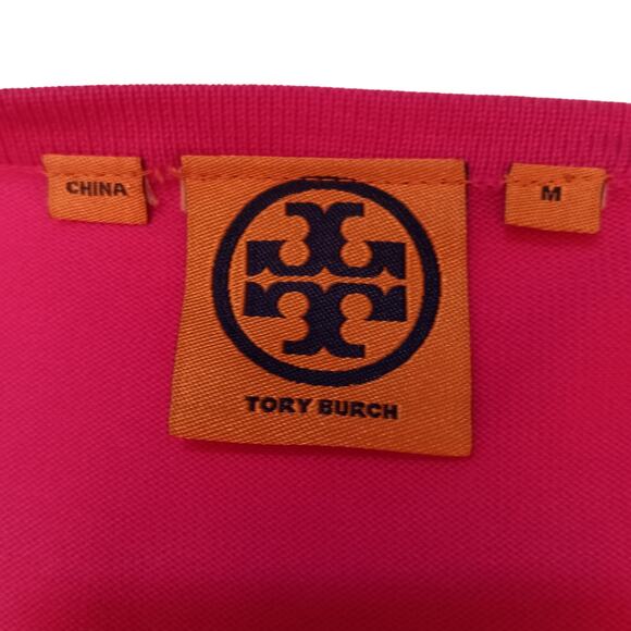 Tory Burch Pink 100% Cotton Open Cardigan Ruffles on Front women's Size Medium - Picture 4 of 8